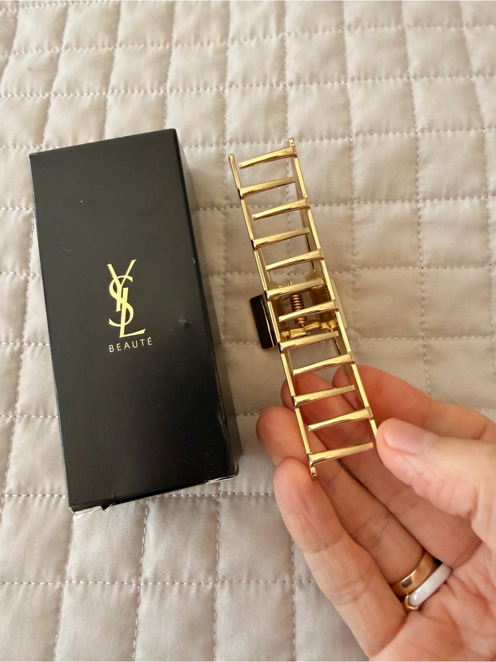 Yves Saint Laurent Gold-Tone Curved Hair Clip - Picture 4 of 4